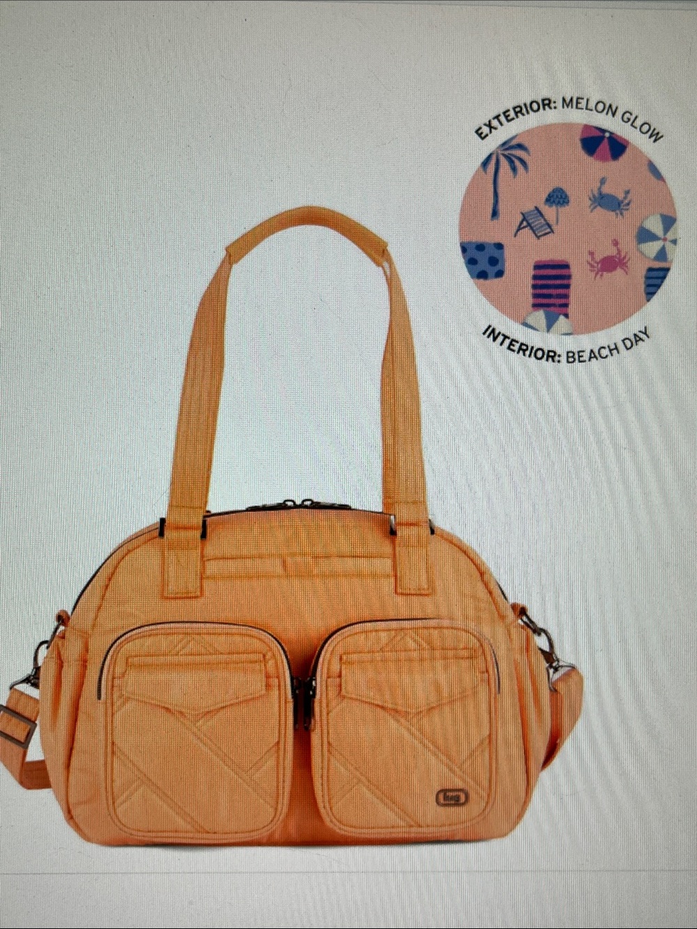 LUG - Jumper 3 Carry-All Tote in Melow Glow w/Beach Day interior